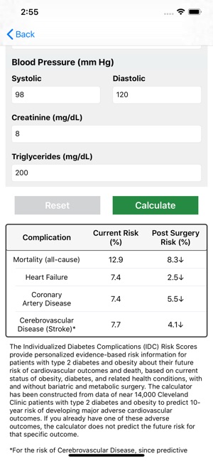 Bariatric Surgery Calculator screenshot 2 of 5