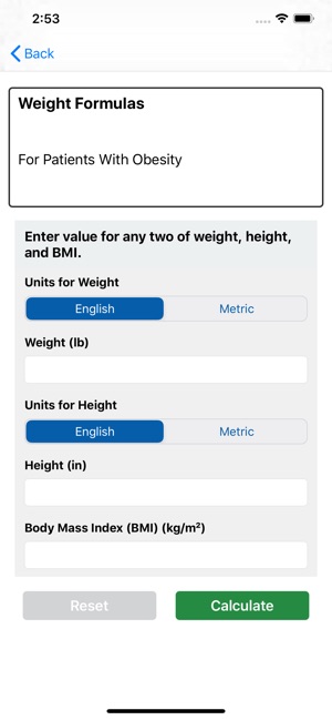 Bariatric Surgery Calculator screenshot 5 of 5