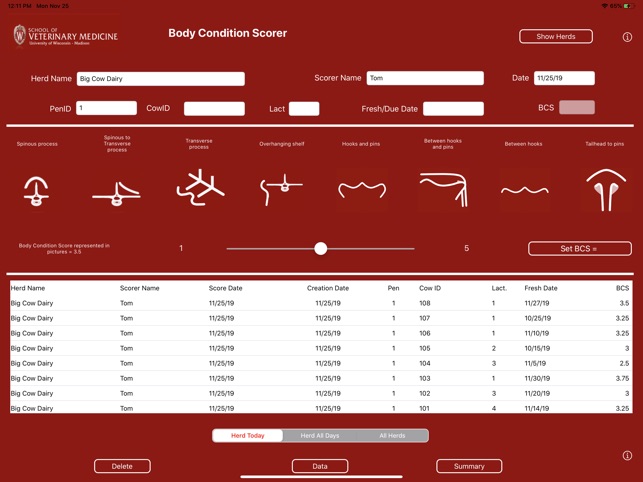 Body Condition Scorer screenshot 1 of 7