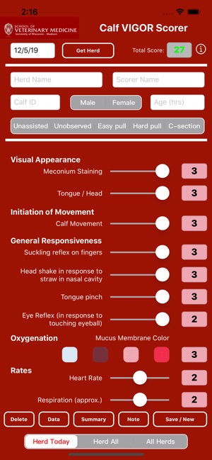 Calf VIGOR Scorer screenshot 11 of 17
