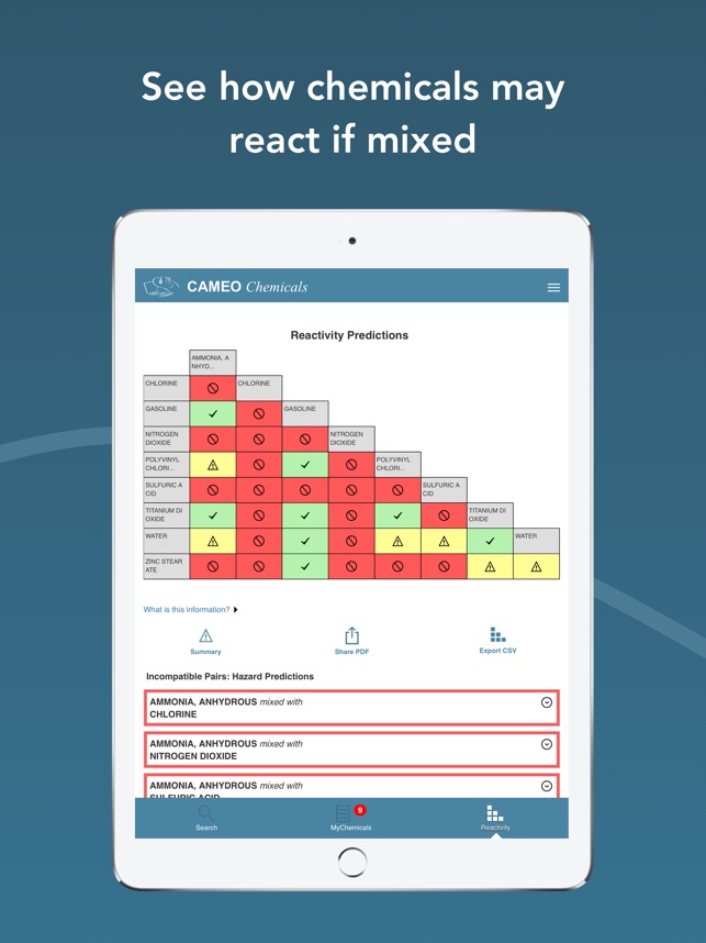 CAMEO Chemicals screenshot 10 of 27