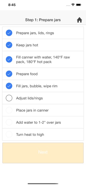 Canning timer & checklist screenshot 9 of 10