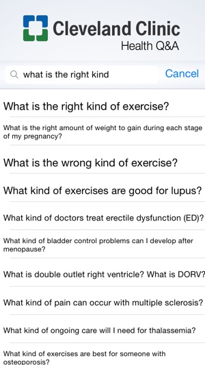 Cleveland Clinic Health Q&A screenshot 4 of 5
