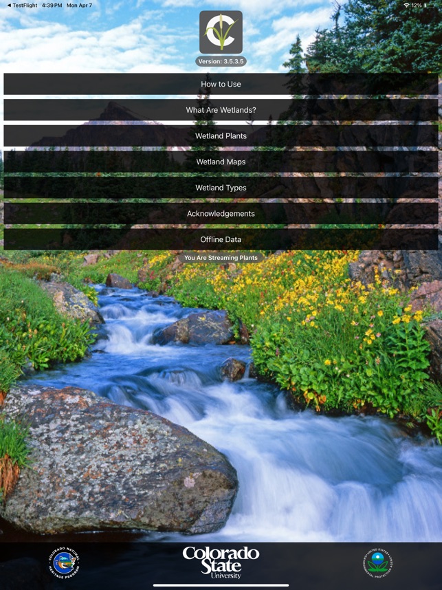 Colorado Wetlands Mobile App screenshot 1 of 13
