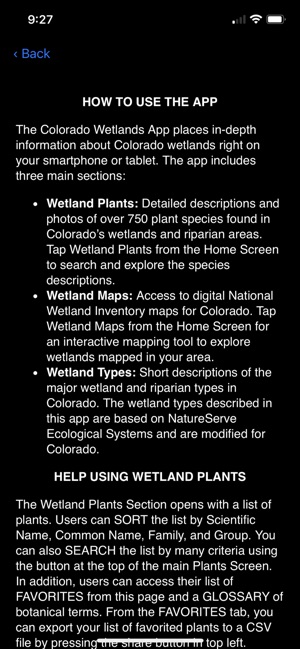 Colorado Wetlands Mobile App screenshot 13 of 13