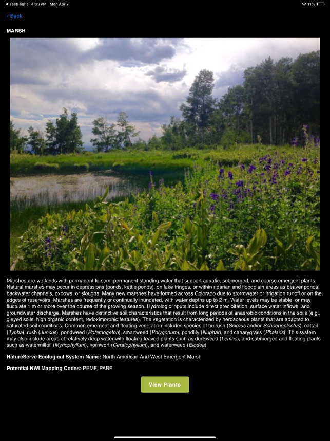 Colorado Wetlands Mobile App screenshot 3 of 13