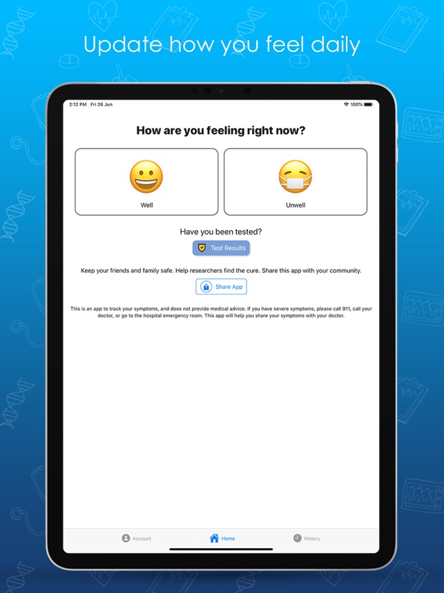 COVID Symptom screenshot 1 of 16