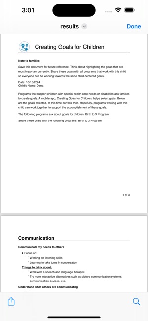 Creating Goals for Children screenshot 3 of 9