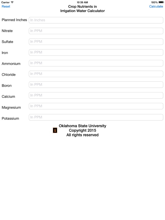 Crop Nutrients in Irrigation Water Calculator screenshot 2 of 5