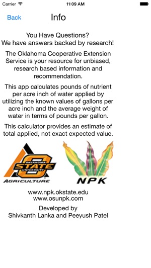 Crop Nutrients in Irrigation Water Calculator screenshot 5 of 5