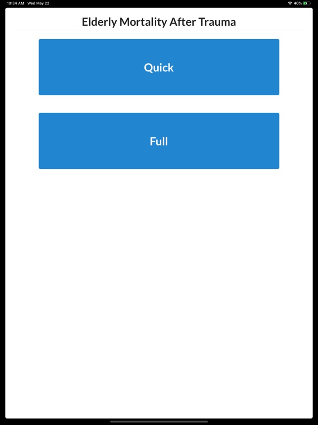 Elderly Mortality After Trauma screenshot 1 of 6