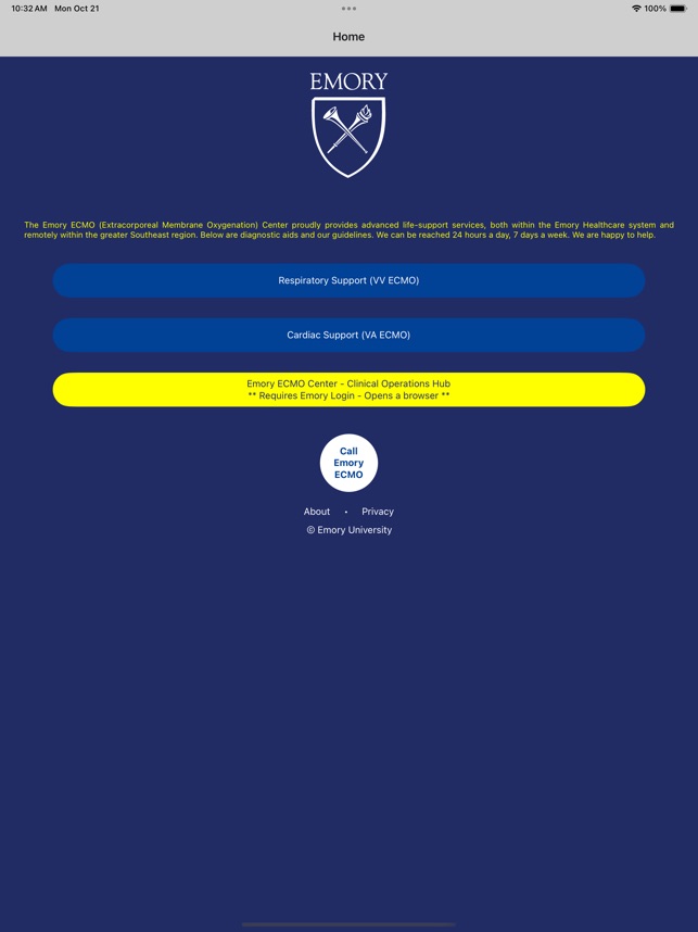 Emory ECMO screenshot 1 of 25