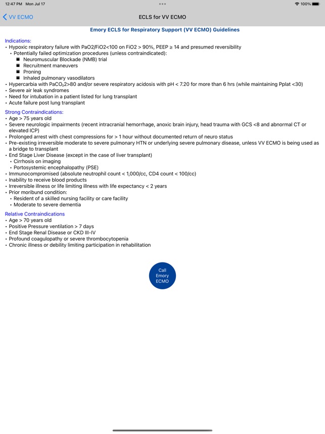 Emory ECMO screenshot 6 of 25