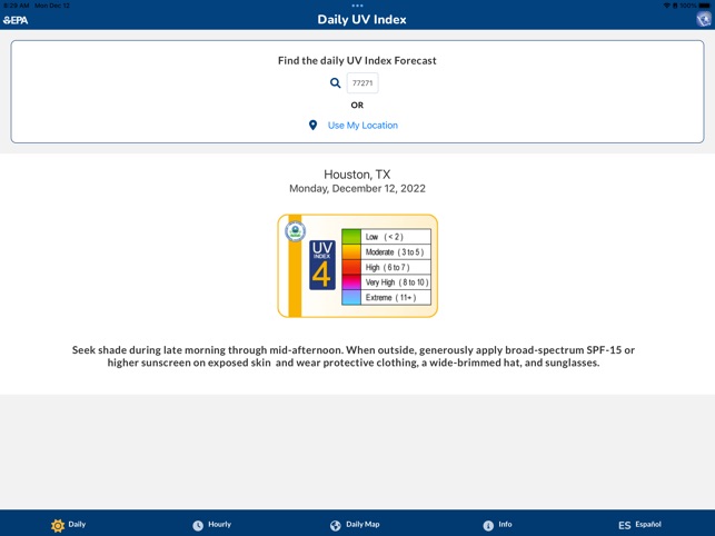 EPA's SunWise UV Index screenshot 1 of 12