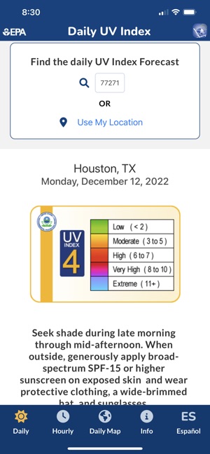 EPA's SunWise UV Index screenshot 7 of 12