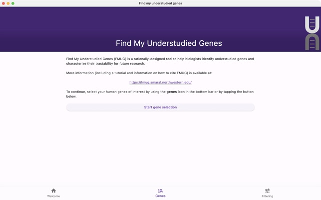 Find My Understudied Genes screenshot 1 of 9