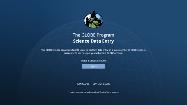 GLOBE Data Entry screenshot 1 of 10
