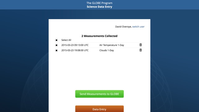 GLOBE Data Entry screenshot 2 of 10