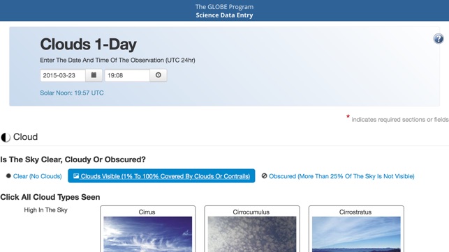GLOBE Data Entry screenshot 3 of 10