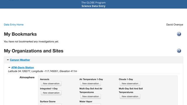 GLOBE Data Entry screenshot 5 of 10