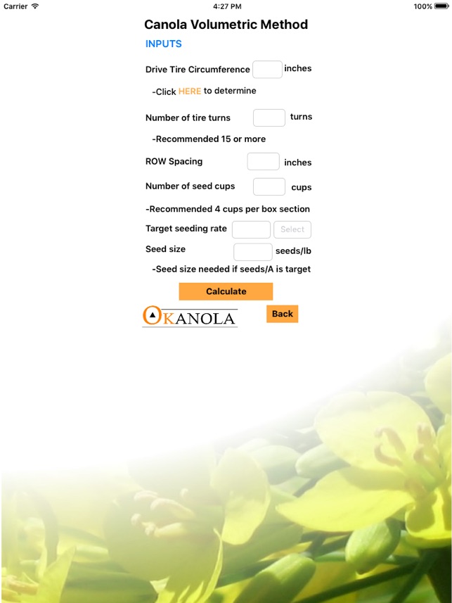 Grain Drill Calibration Calculator screenshot 2 of 8