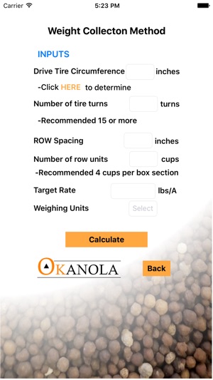 Grain Drill Calibration Calculator screenshot 7 of 8