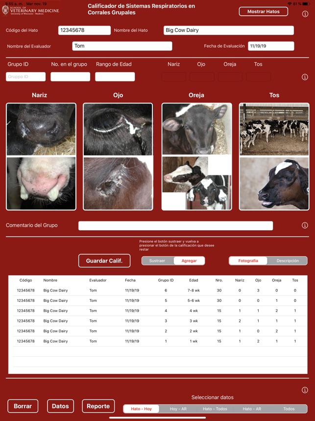 Group Pen Respiratory Scorer screenshot 3 of 20
