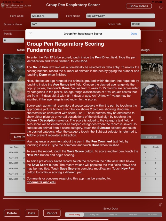 Group Pen Respiratory Scorer screenshot 6 of 20