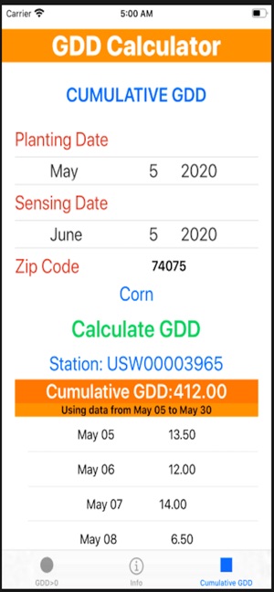 Growing Degree Days Calculator screenshot 3 of 7