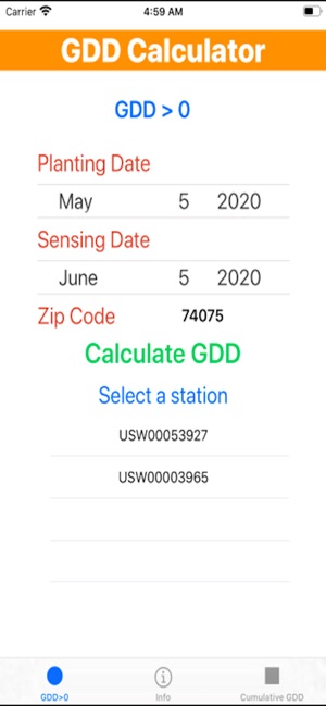 Growing Degree Days Calculator screenshot 4 of 7