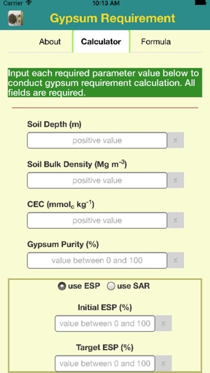 Gypsum Requirement screenshot 3 of 5