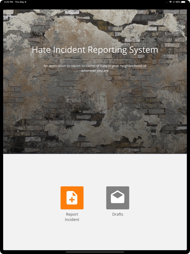 Hate Incident Reporting System screenshot 1 of 8