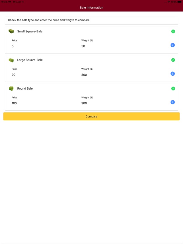 Hay Price Calc screenshot 2 of 10