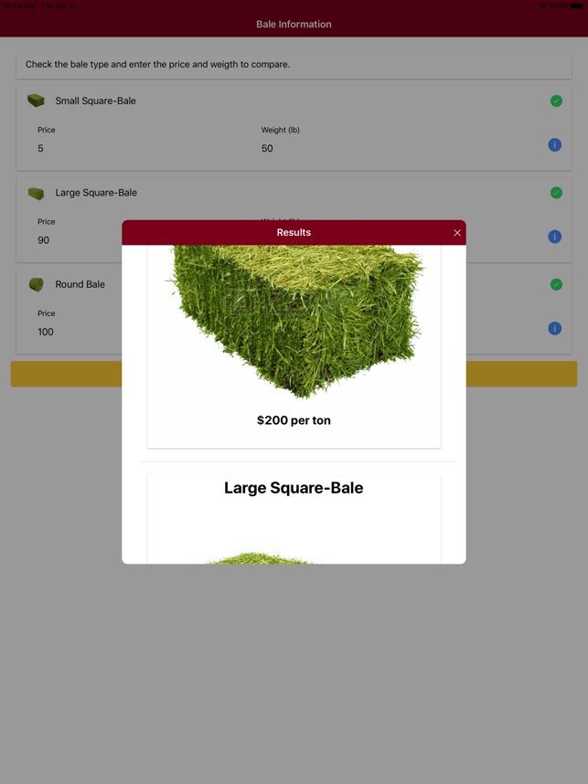 Hay Price Calc screenshot 5 of 10