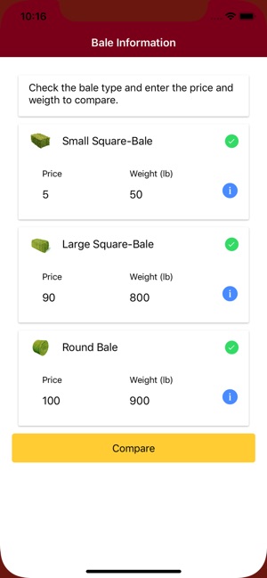 Hay Price Calc screenshot 8 of 10