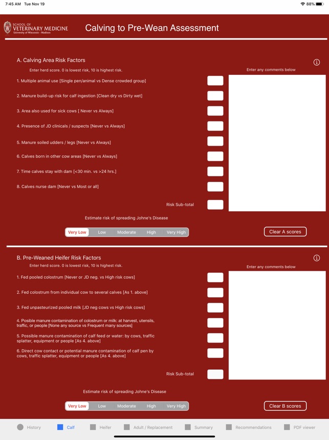 Johne's Risk Assessor screenshot 2 of 8