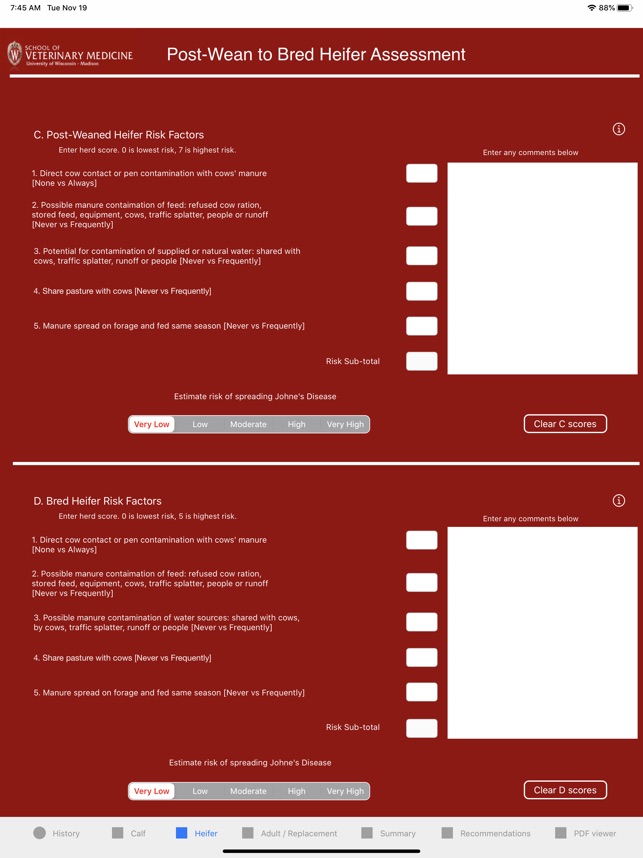 Johne's Risk Assessor screenshot 3 of 8