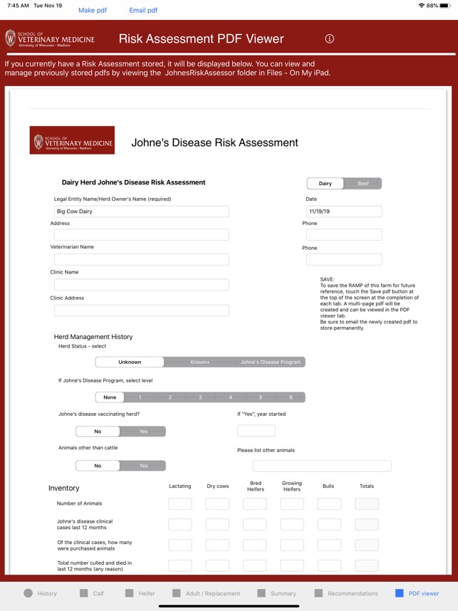Johne's Risk Assessor screenshot 7 of 8