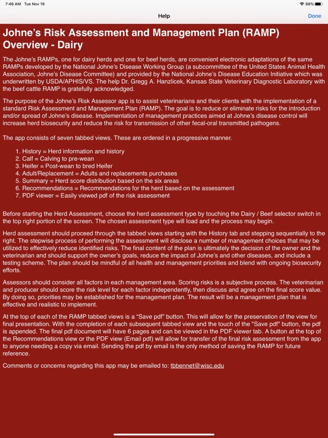 Johne's Risk Assessor screenshot 8 of 8