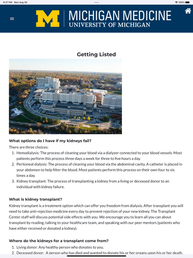 Kidney Transplant Education screenshot 1 of 12