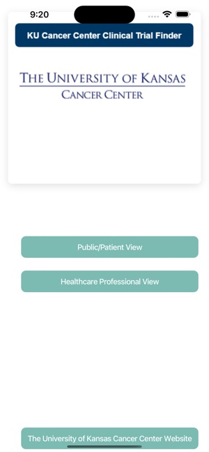 KUCC Clinical Trial Finder screenshot 1 of 16