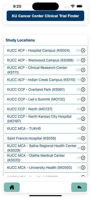 KUCC Clinical Trial Finder screenshot 4 of 16