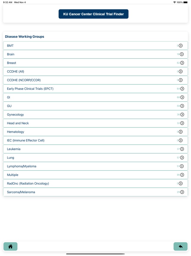 KUCC Clinical Trial Finder screenshot 6 of 16