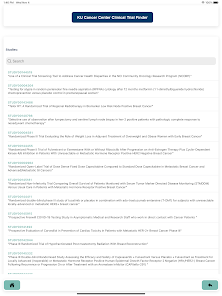 KUCC Clinical Trial Finder screenshot 15 of 16