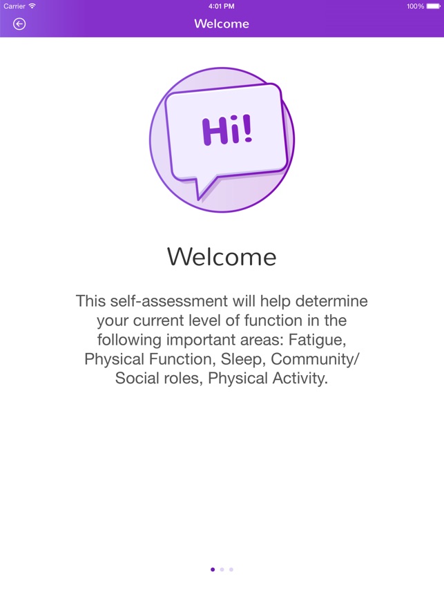 Living Life:  Self-assessment screenshot 1 of 10