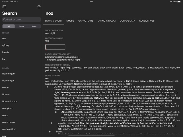 Logeion screenshot 3 of 8