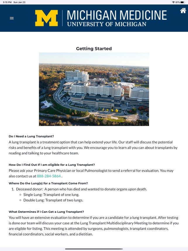 Lung Transplant Education screenshot 1 of 11