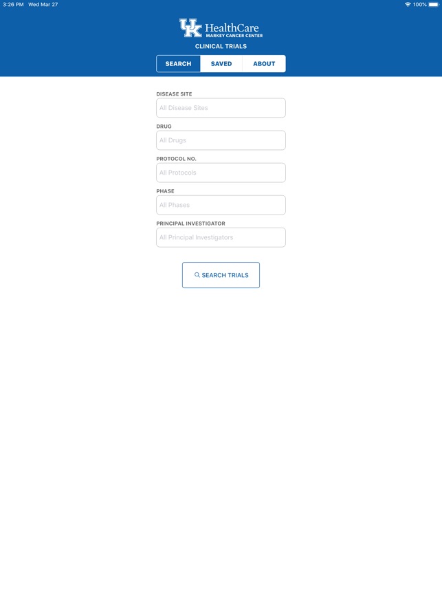 Markey Cancer Clinical Trials screenshot 1 of 8
