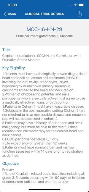Markey Cancer Clinical Trials screenshot 8 of 8