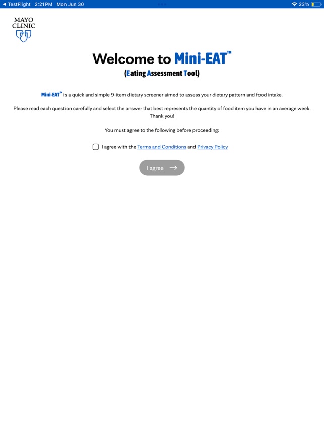 Mayo Clinic Mini-EAT screenshot 1 of 20